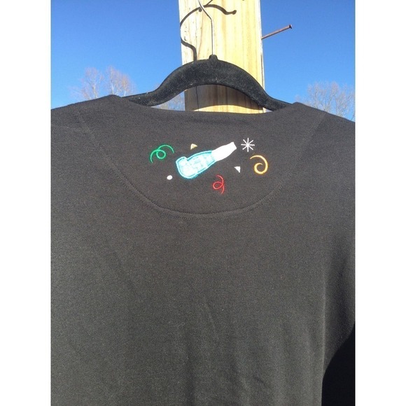 Bechamel Womens Cardigan Size Large NEW Embroidered New Year Celebration Festive - Picture 9 of 10